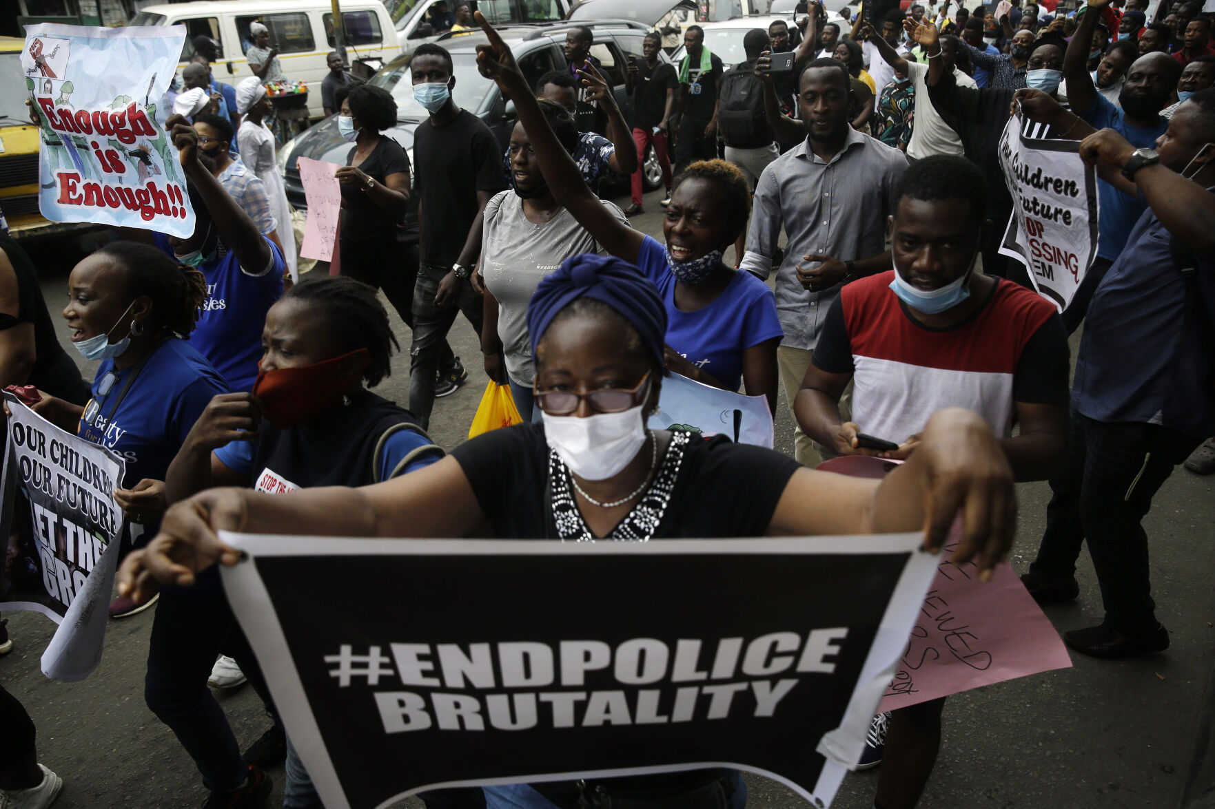 Nigeria Police Protest